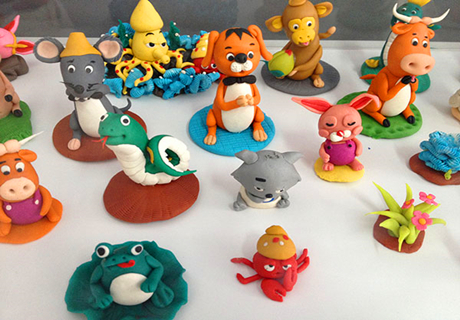 面塑作品：动物集会